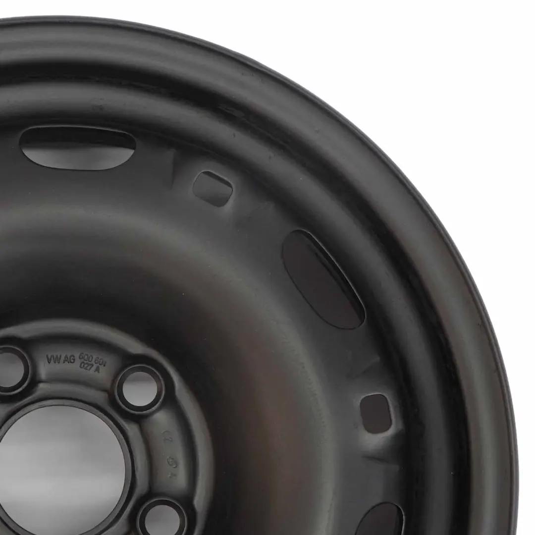 Audi Volkswagen Skoda Black Steel Wheel Rim 14" ET:43 6J - SKU 6Q0601027A - Part number 6Q0601027A