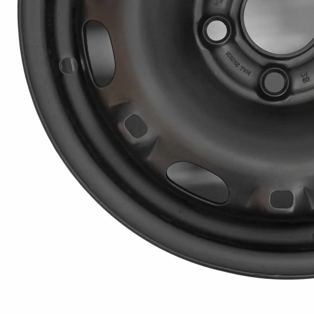 Steel Wheel Rim 14" ET:43 6J to Audi Volkswagen Skoda Black with Part number 6Q0601027A Audi Volkswagen Skoda Black Steel Wheel Rim 14" ET:43 6J - SKU 6Q0601027A - Part number 6Q0601027A