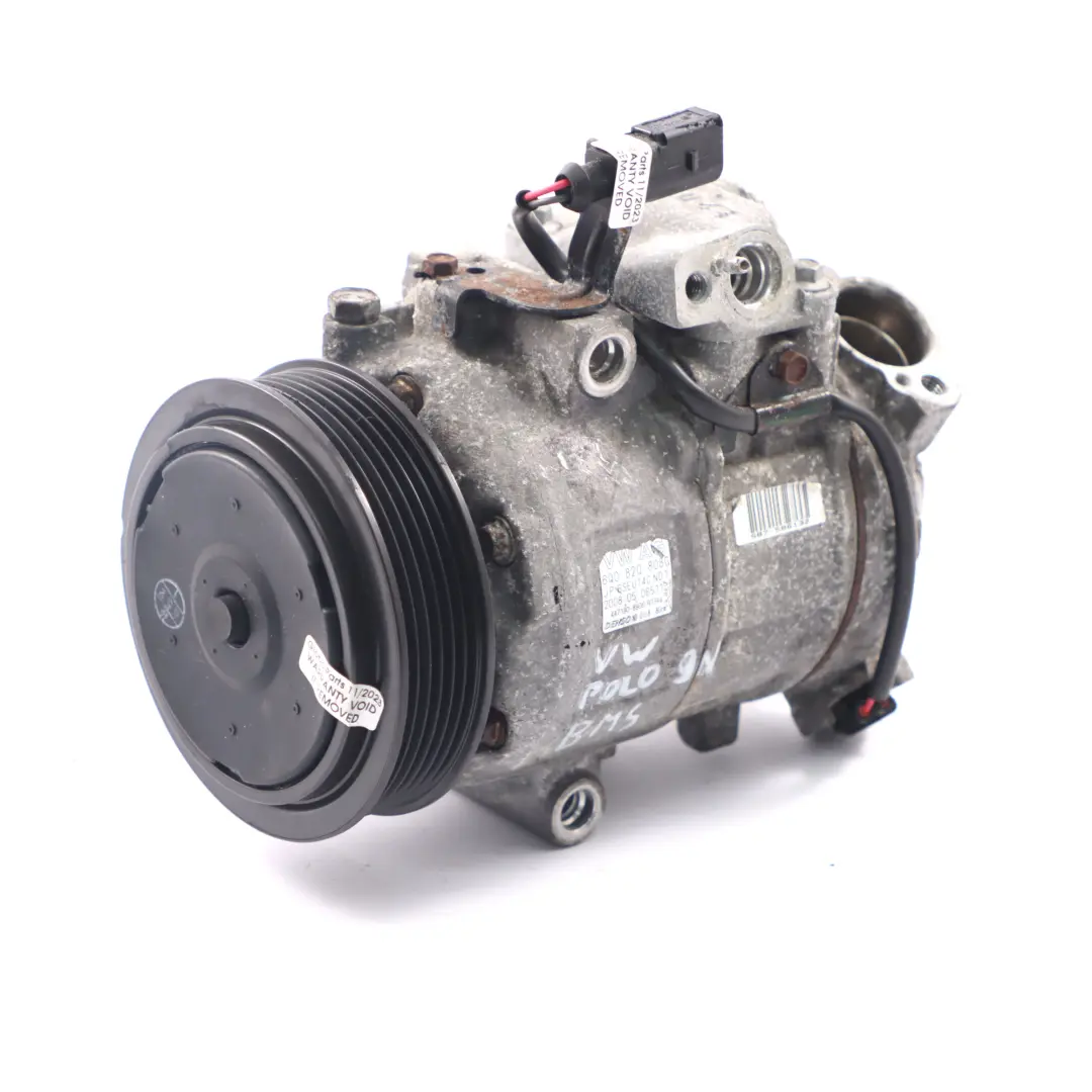 Mk4 Air Con Conditioning Compressor A/C Pump 1.4 TDI BMS to VW Polo 9N with Part number 6Q0820808G VW Polo 9N Mk4 Air Con Conditioning Compressor A/C Pump 1.4 TDI BMS - SKU 6Q0820808G - Part number 6Q0820808G