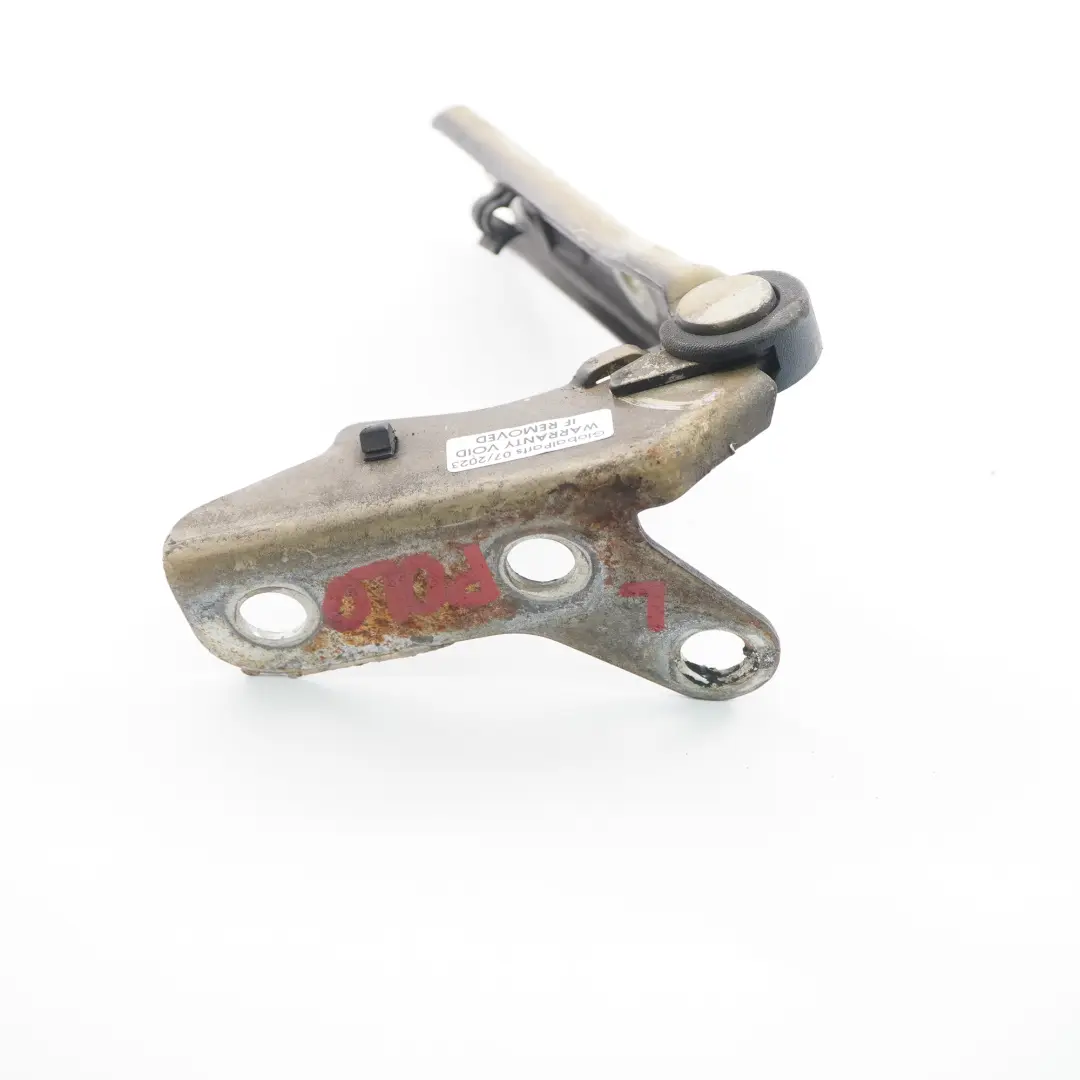 Capó delantero Bisagra izquierda para Volkswagen VW Polo 9N con número de pieza 6Q0823301E Volkswagen VW Polo 9N Capó delantero Bisagra izquierda - SKU 6Q0823301E - Número de pieza 6Q0823301E