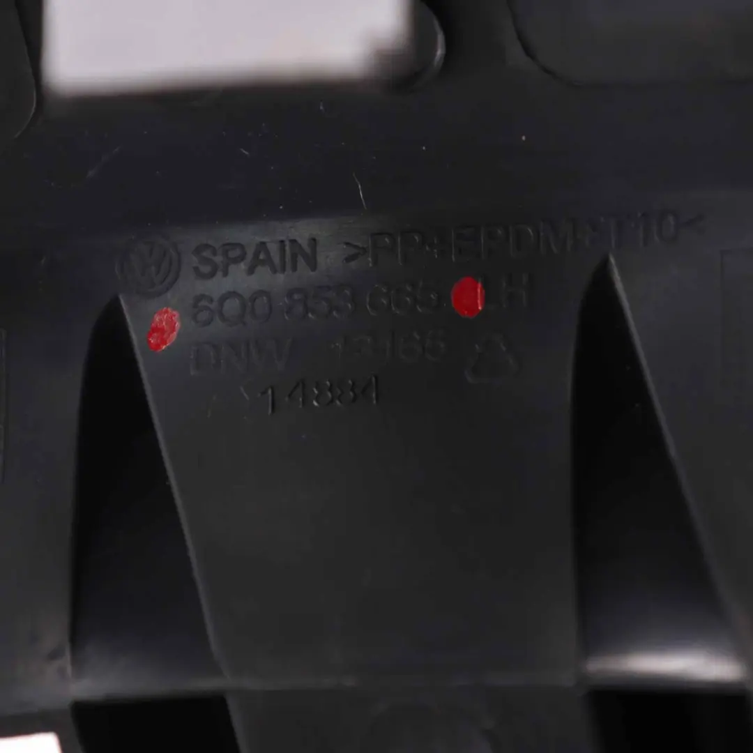 VW Volkswagen Polo 9N Parachoques Delantero Rejilla Tapa Embellecedor Izquierda - SKU 6Q0853665 - Número de pieza 6Q0853665