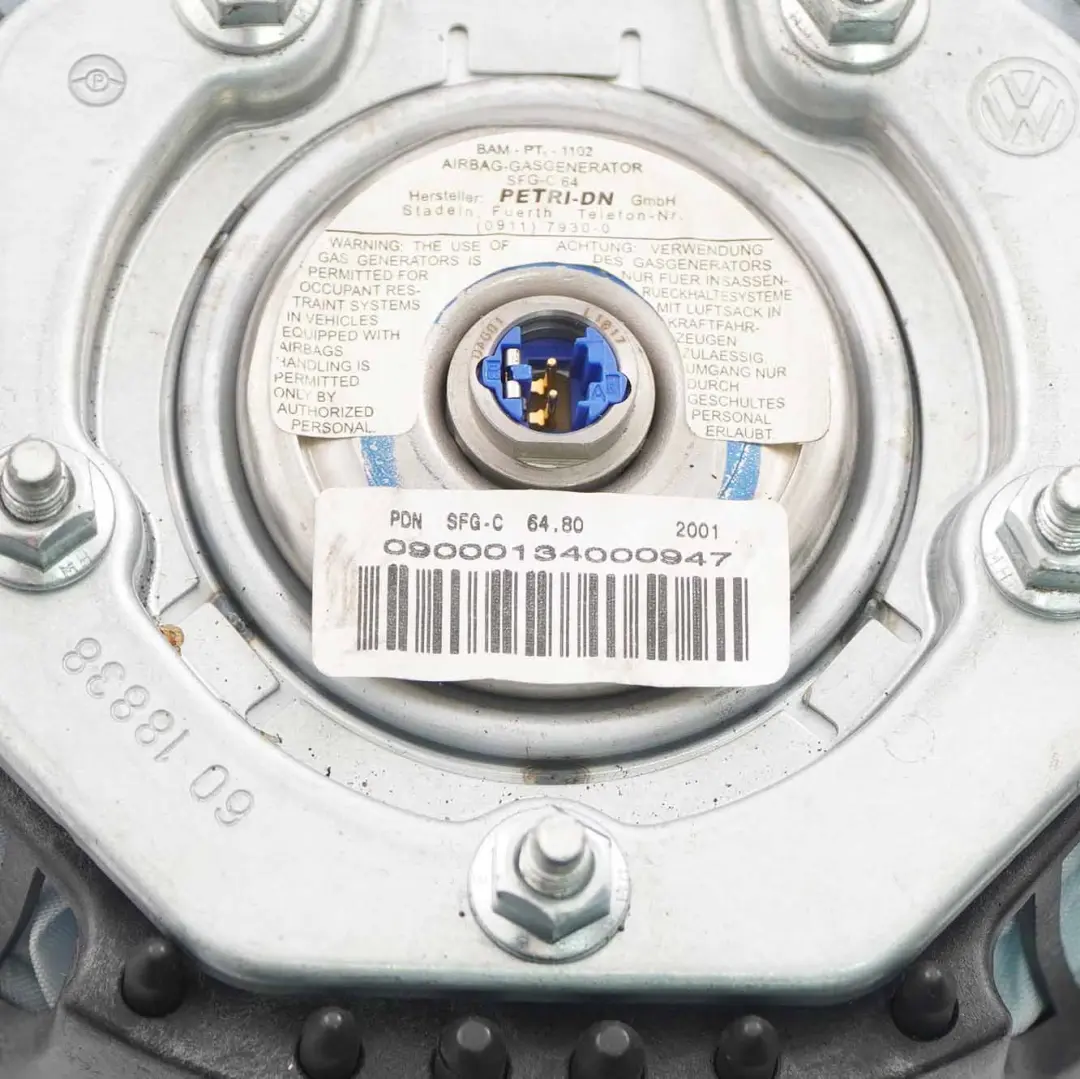 Airbag Módulo Conductor Airbag para VW Volkswagen Polo 9N Volante con número de pieza 6Q0880201J VW Volkswagen Polo 9N Volante Airbag Módulo Conductor Airbag - SKU 6Q0880201J - Número de pieza 6Q0880201J