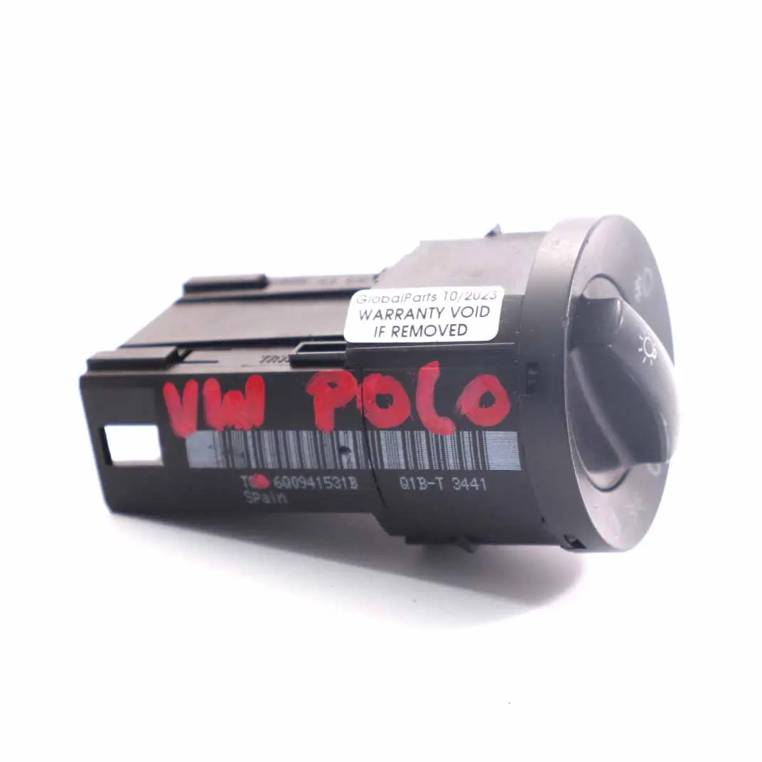 VW Polo 4 9N Przełącznik Swiateł Czarny - SKU 6Q0941531B - Numer Części 6Q0941531B
