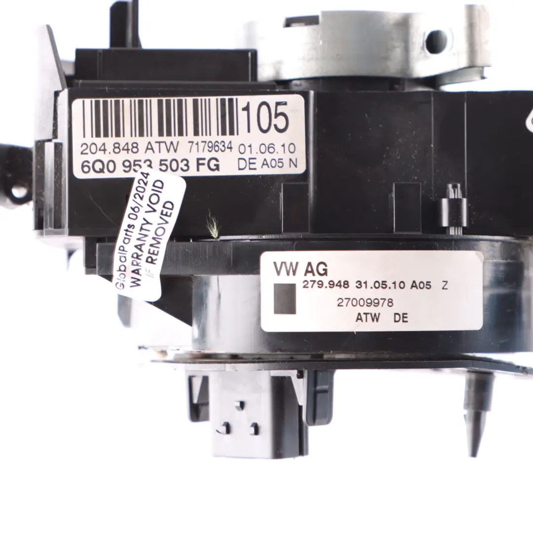 Steering Wheel Indicator Wiper Stalk Slip Switch to VW Transporter T5 with Part number 6Q0953503FG VW Transporter T5 Steering Wheel Indicator Wiper Stalk Slip Switch - SKU 6Q0953503FG - Part number 6Q0953503FG