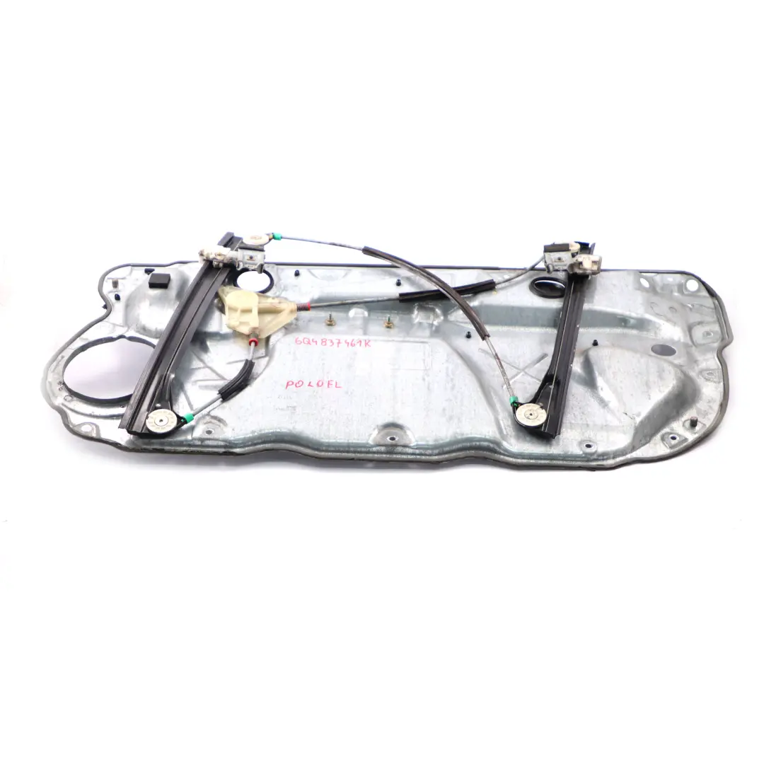 VW Polo MK4 9N Window Lifter Front Door Left N/S Regulator Mechanism - SKU 6Q4837461K - Part number 6Q4837461K