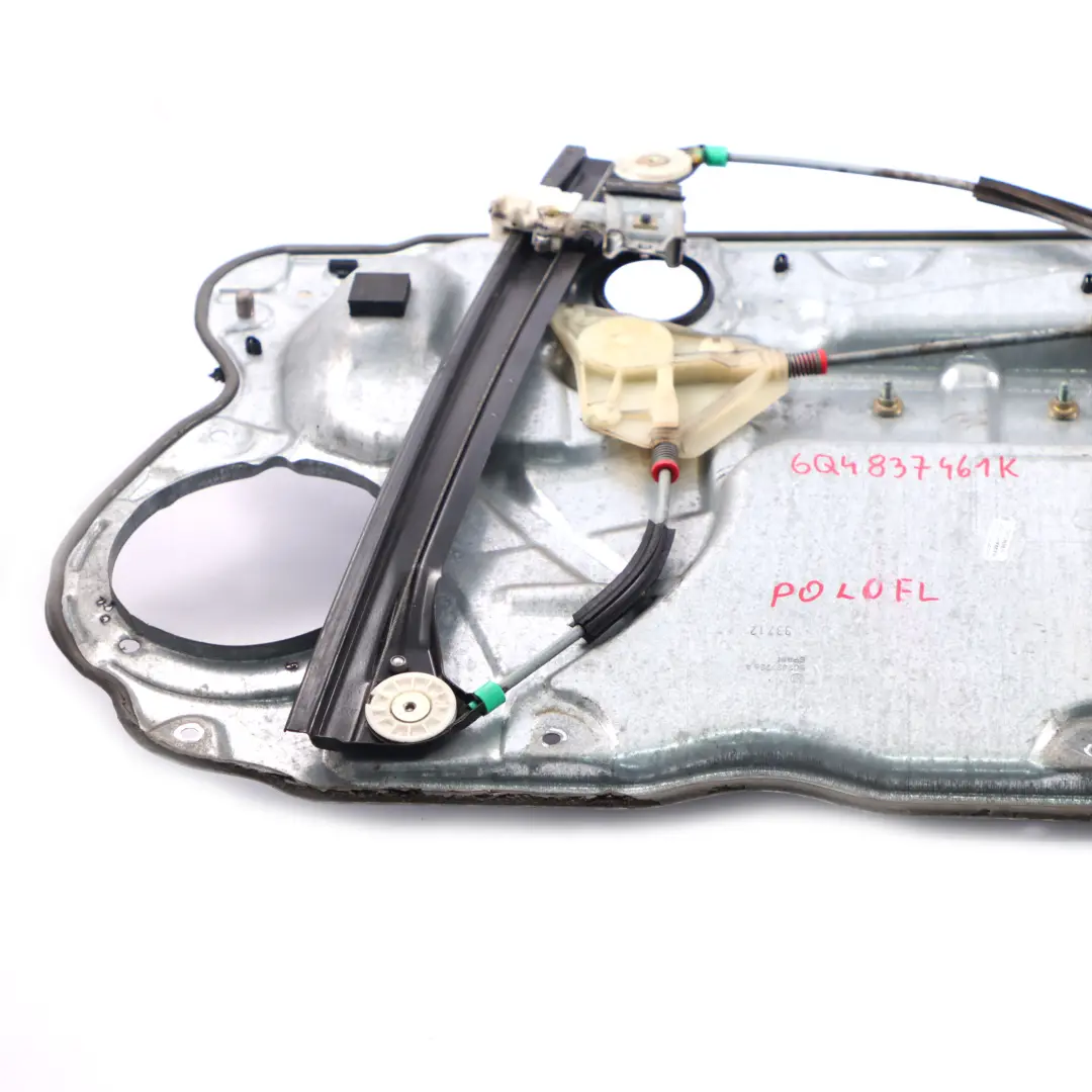 VW Polo MK4 9N Window Lifter Front Door Left N/S Regulator Mechanism - SKU 6Q4837461K - Part number 6Q4837461K