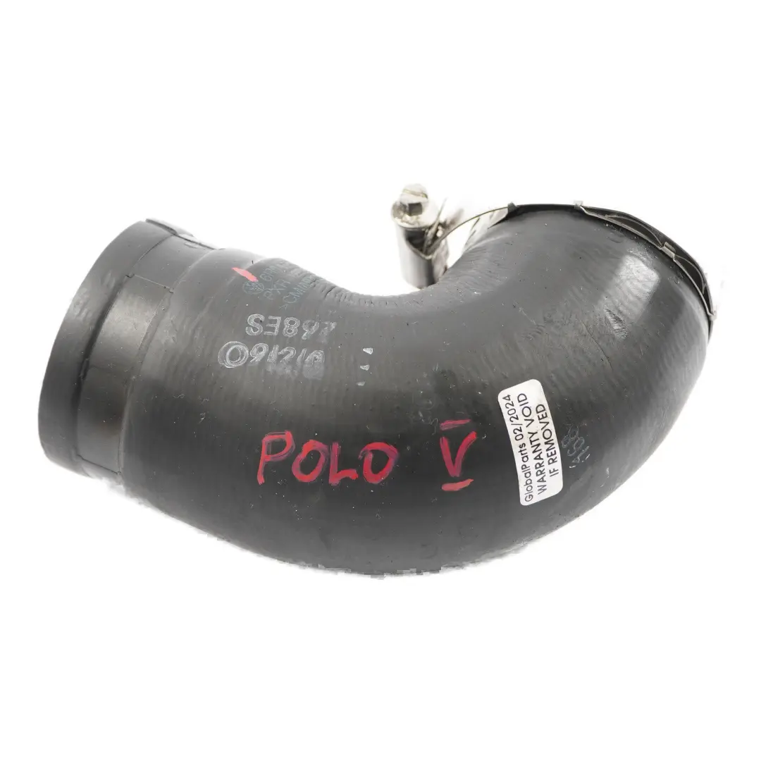 MK5 1.2 TDI CFWA Air Charge Pipe Turbo Intercooler Hose to VW Polo with Part number 6R0145838B VW Polo MK5 1.2 TDI CFWA Air Charge Pipe Turbo Intercooler Hose - SKU 6R0145838B - Part number 6R0145838B