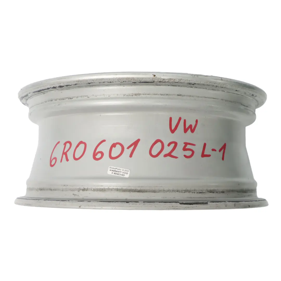 VW Volkswagen Polo 6R Mk5 Argento Cerchio in lega 15" ET:40 6J - SKU 6R0601025L-1 - Numero di parte 6R0601025L