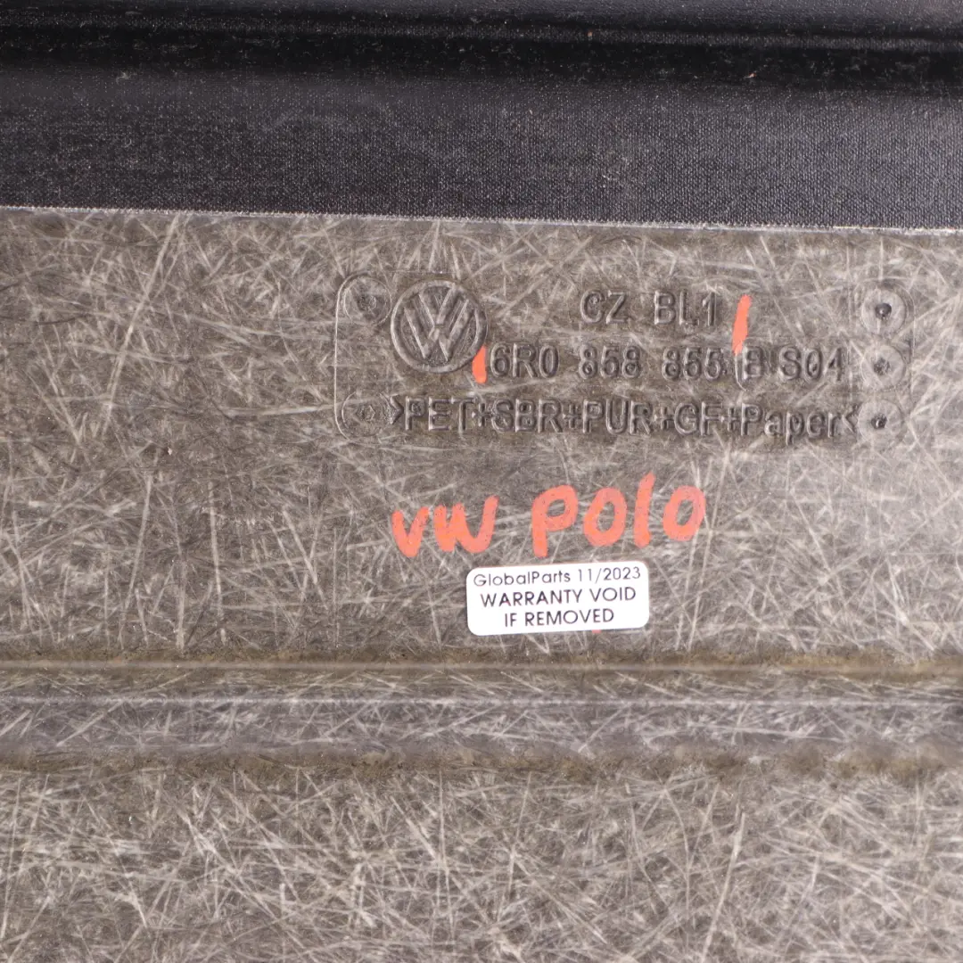 Trunk Floor Cover Boot Matt False Floor Carpet to Volkswagen VW Polo 6R with Part number 6R0858855 Volkswagen VW Polo 6R Trunk Floor Cover Boot Matt False Floor Carpet - SKU 6R0858855 - Part number 6R0858855