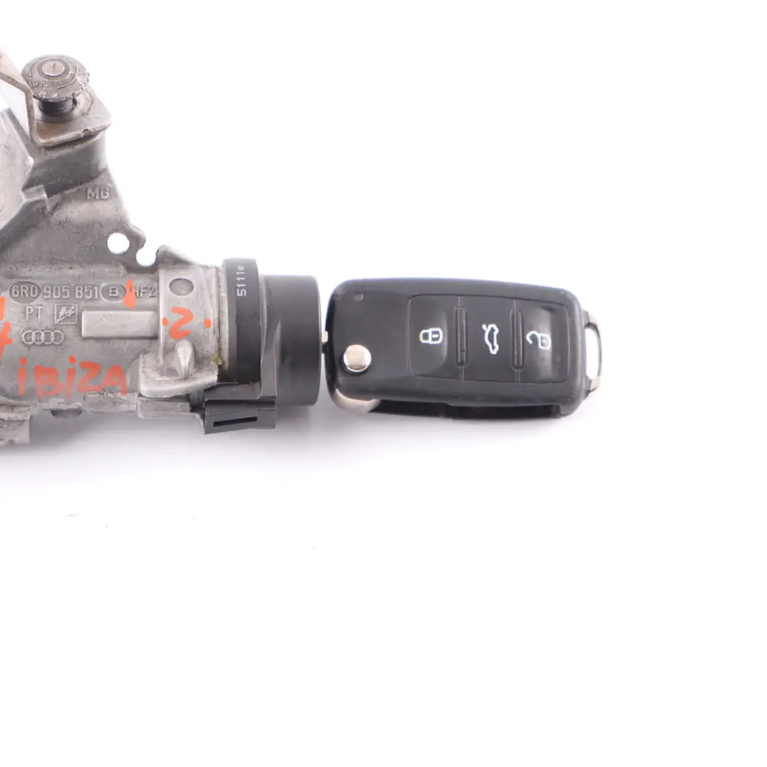 6J Ignition Switch Lock Barrel Control Module Key to Seat Ibiza with Part number 6R0905851 Seat Ibiza 6J Ignition Switch Lock Barrel Control Module Key - SKU 6R0905851 - Part number 6R0905851