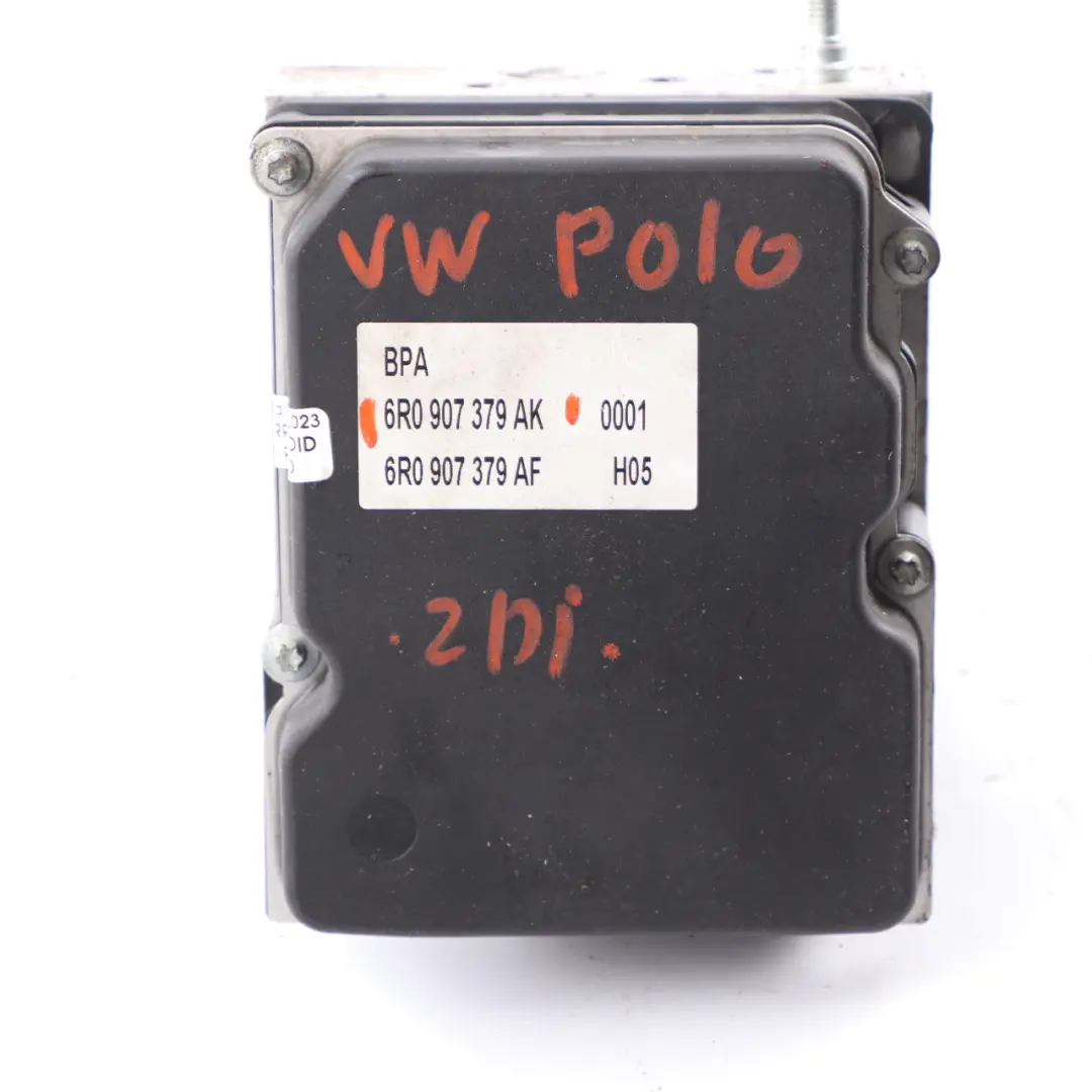 VW Volkswagen Polo 6R Brake Pump ABS Module Hydraulic Control Unit - SKU 6R0907379AK - Part number 6R0907379AK