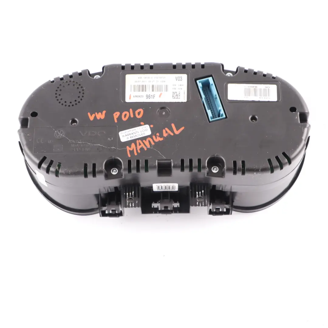 Volkswagen Polo 6R Diesel Instrument Cluster Speedo Clocks Manual - SKU 6R0920961F - Part number 6R0920961F