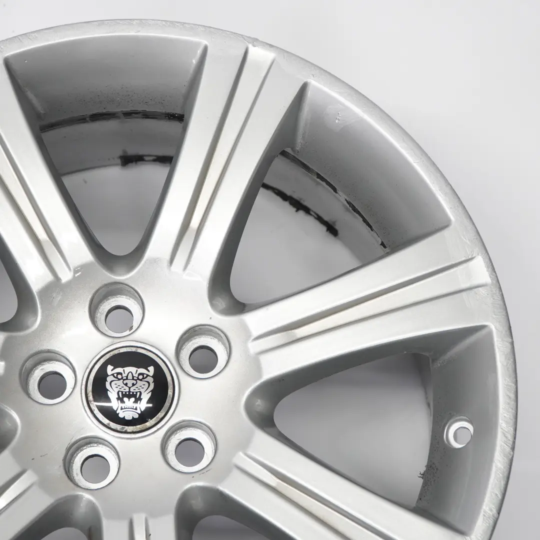 Jaguar XF X250 Silberne Leicht metall felge 18" 8.5J ET:49 - SKU 6W831007AB-1 - Teilenummer 6W831007AB
