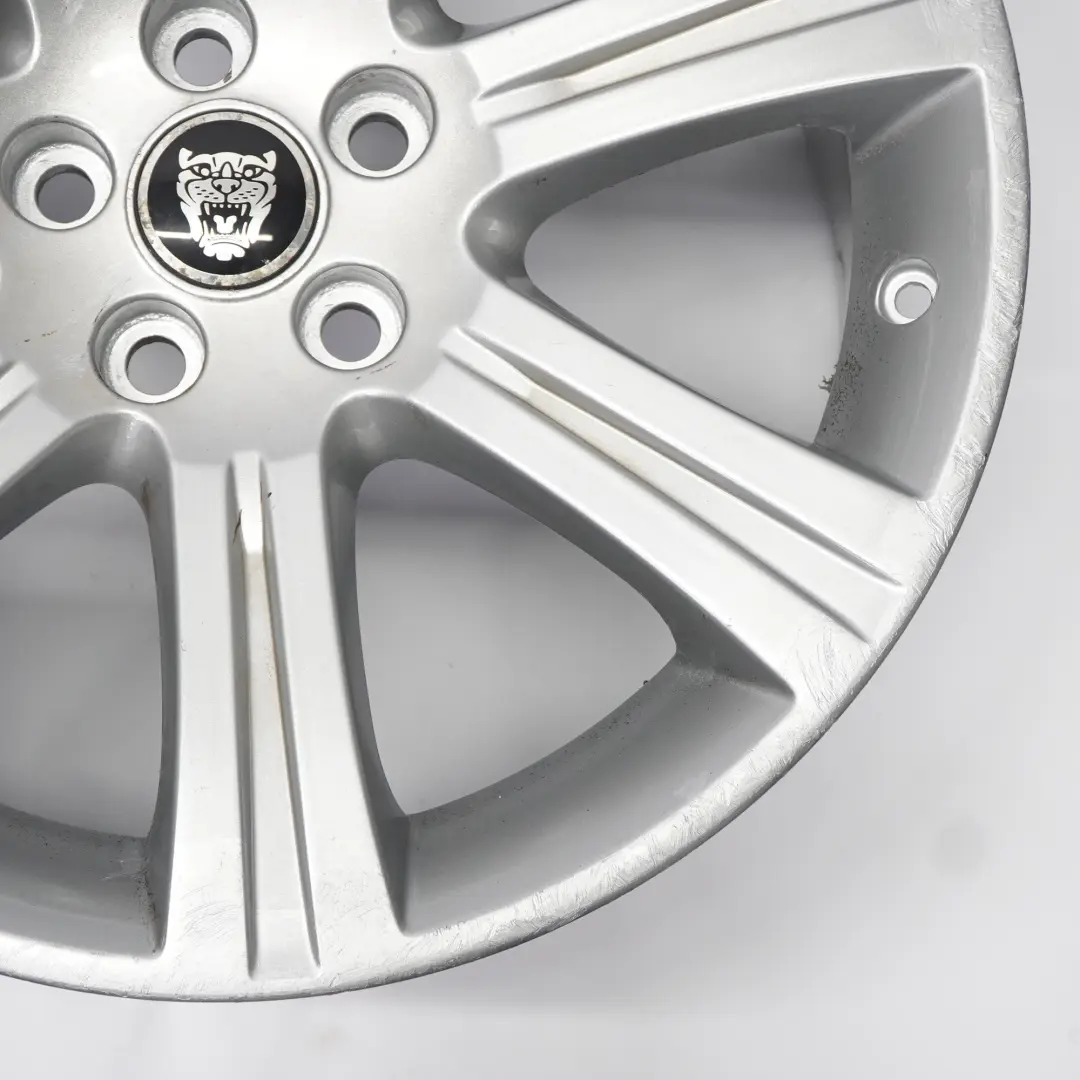 Jaguar XF X250 Silberne Leicht metall felge 18" 8.5J ET:49  - SKU 6W831007AB-1 - Teilenummer 6W831007AB