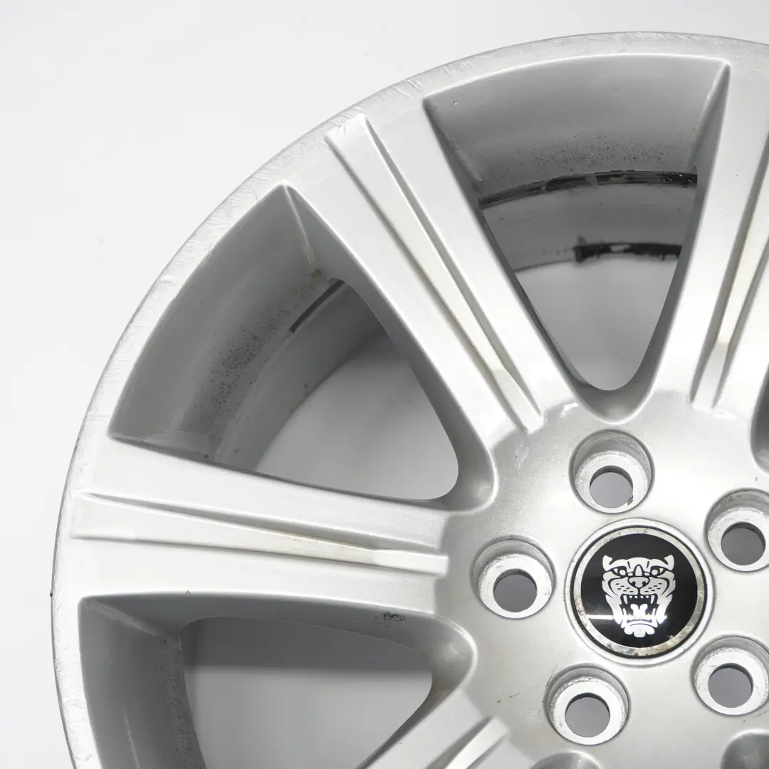  Jaguar XF X250 Silver Alloy Wheel Rim 18" 8.5J ET:49 - SKU 6W831007AB-1 - Part number 6W831007AB