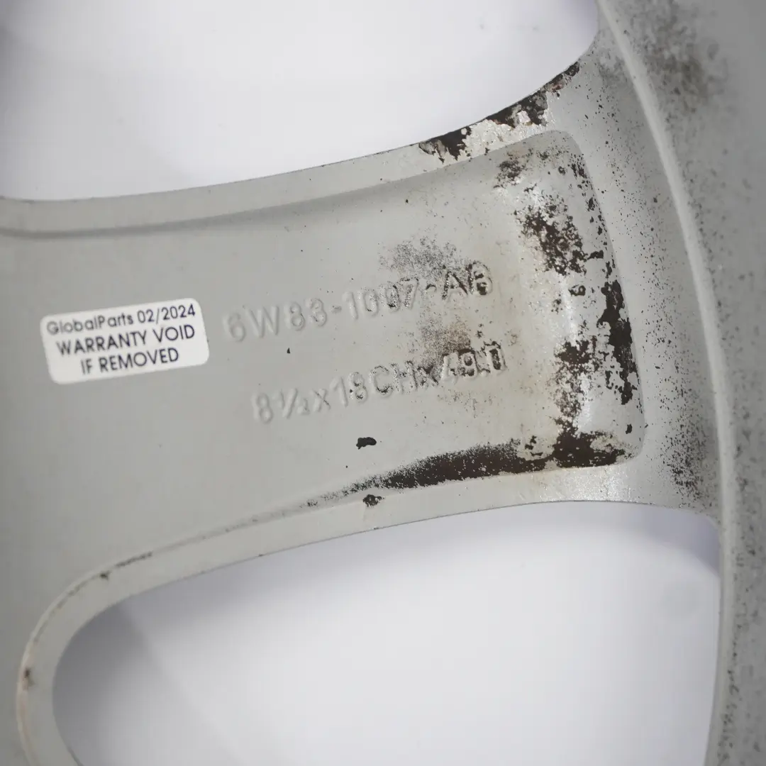  Llanta de aleación plateada Jaguar XF X250 18" 8.5J ET:49 - SKU 6W831007AB-1 - Número de pieza 6W831007AB