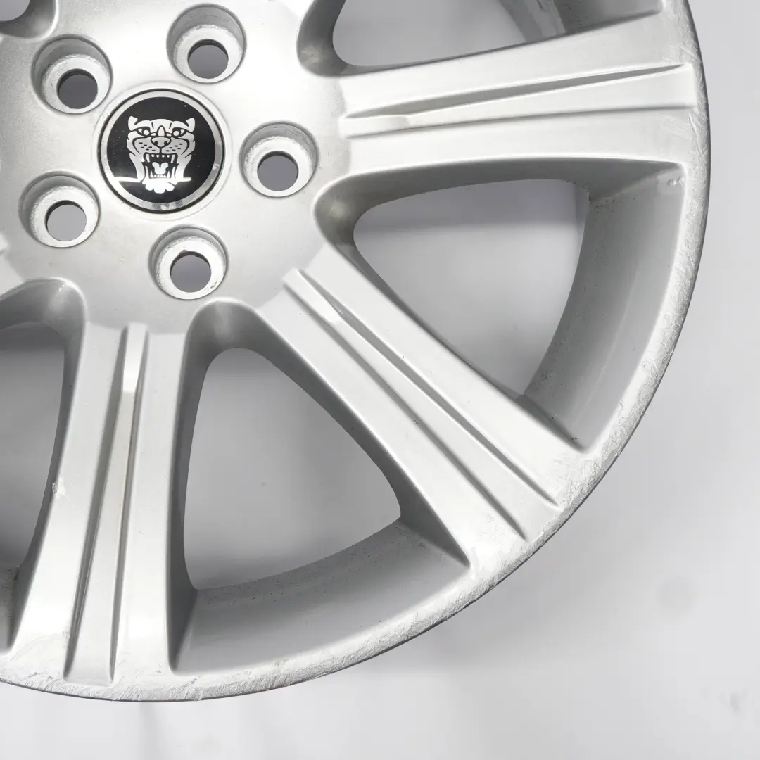 Jaguar XF X250 Srebrna Felga Aluminiowa 18" 8.5J ET:49 - SKU 6W831007AB-2 - Numer Części 6W831007AB