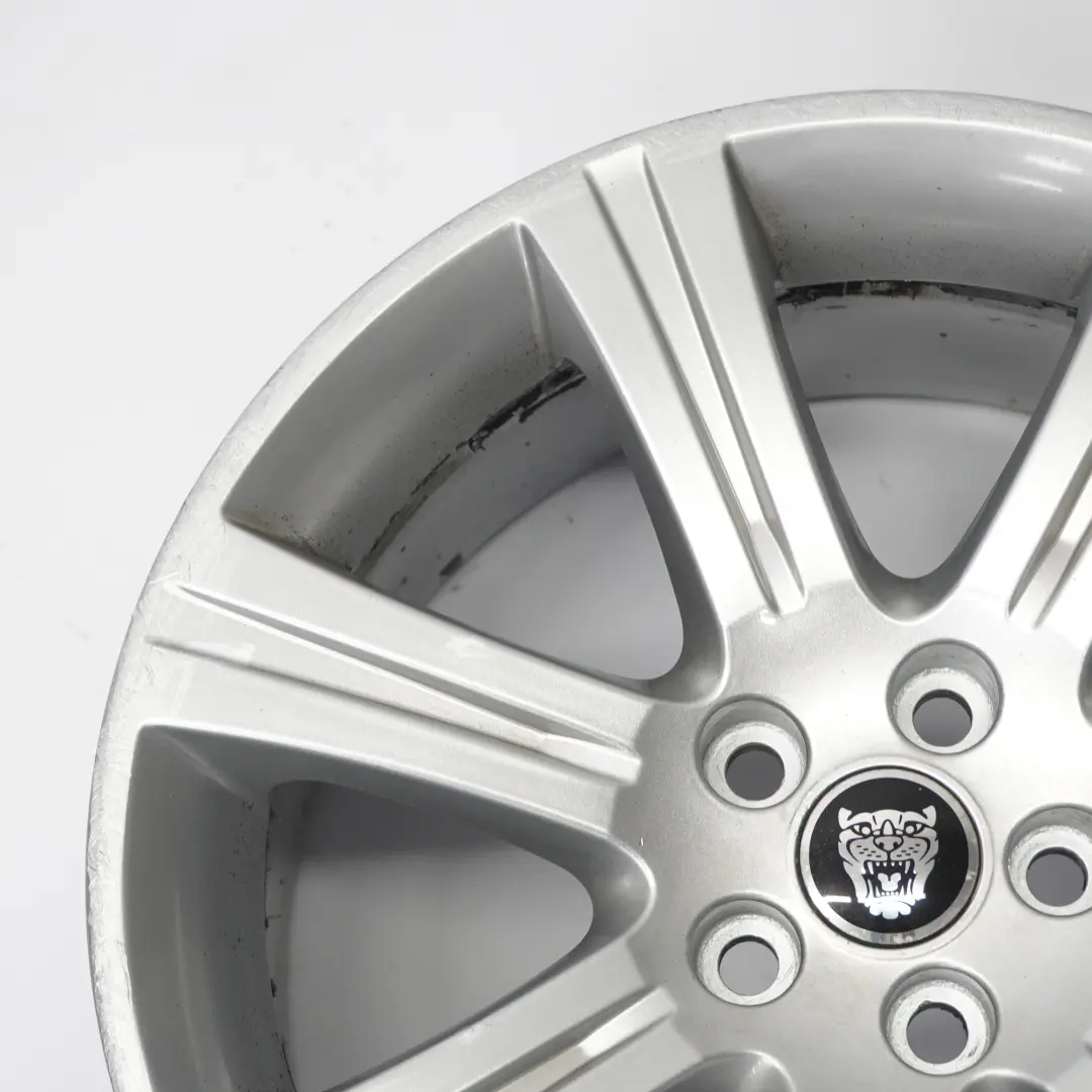  Jaguar XF X250 Silver Alloy Wheel Rim 18" 8.5J ET:49 - SKU 6W831007AB-2 - Part number 6W831007AB