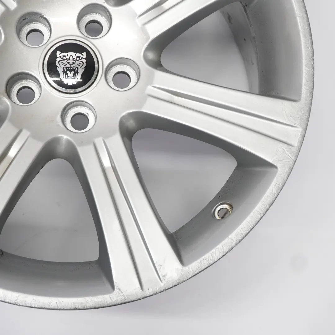 Jaguar XF X250 Silver Alloy Wheel Rim 18" 8.5J ET:49 to with Part number 6W831007AB Jaguar XF X250 Silver Alloy Wheel Rim 18" 8.5J ET:49 - SKU 6W831007AB-3 - Part number 6W831007AB