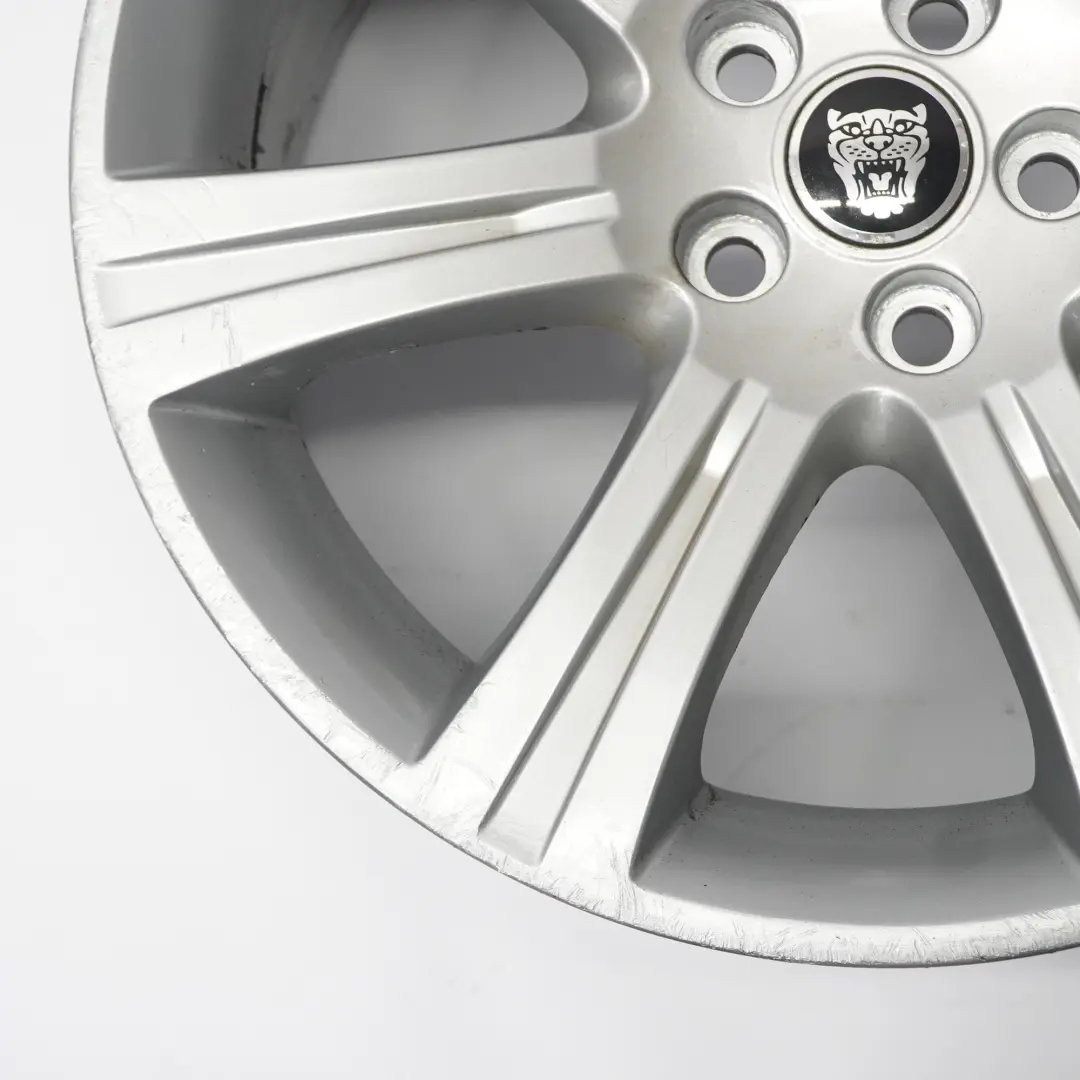  Jaguar XF X250 Silver Alloy Wheel Rim 18" 8.5J ET:49 - SKU 6W831007AB-3 - Part number 6W831007AB