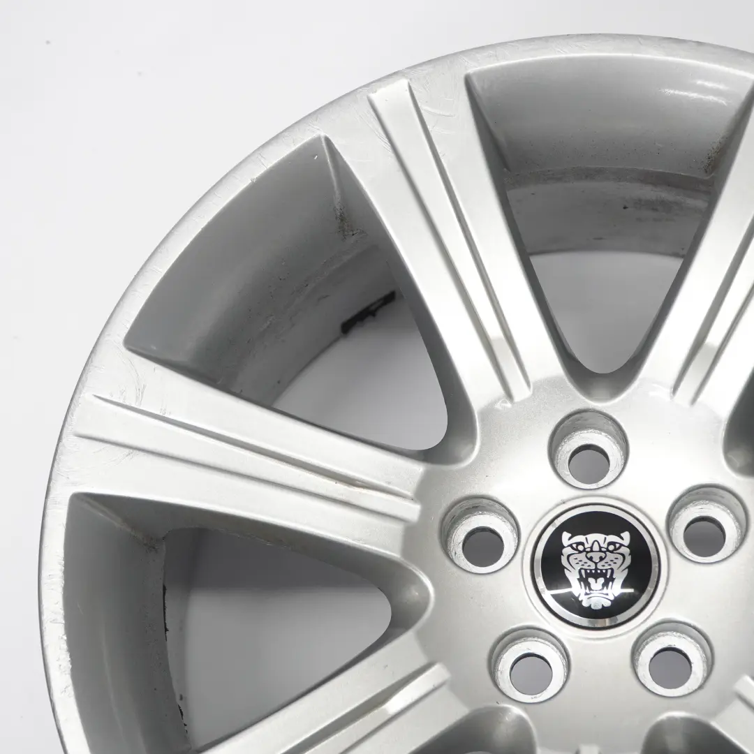  Jaguar XF X250 Silver Alloy Wheel Rim 18" 8.5J ET:49 - SKU 6W831007AB-4 - Part number 6W831007AB