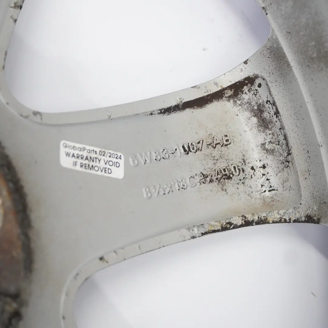 Jaguar XF X250 Silver Alloy Wheel Rim 18" 8.5J ET:49 - SKU 6W831007AB-4 - Part number 6W831007AB