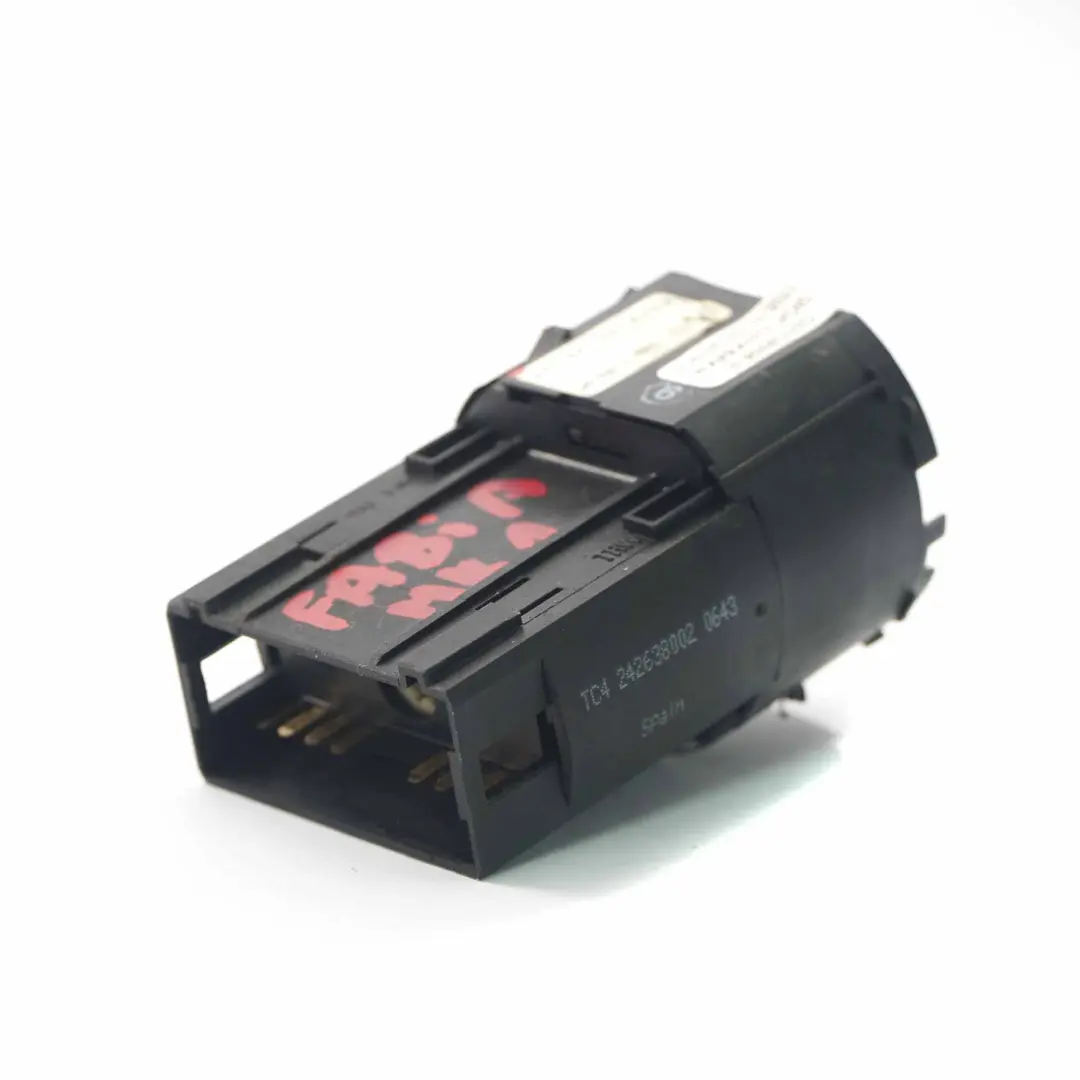 Skoda Fabia MK1 Faro Interruttore Pulsante Unità Nero - SKU 6Y0941531 - Numero di parte 6Y0941531