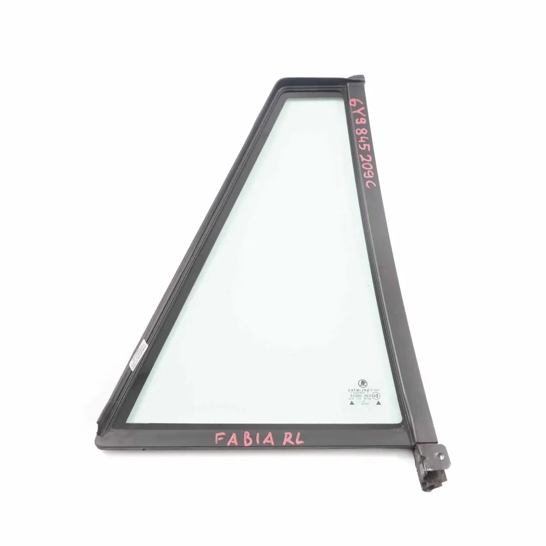 MK1 Combi Window Glass Rear Door Left N/S Quarter AS2 to Skoda Fabia with Part number 6Y9845209C Skoda Fabia MK1 Combi Window Glass Rear Door Left N/S Quarter AS2 - SKU 6Y9845209C - Part number 6Y9845209C