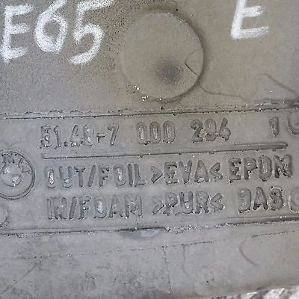 BMW 7 E65 E66 Wygłuszenie nadkola prawe tylne tył - SKU 7000294 - Numer Części 51487000294