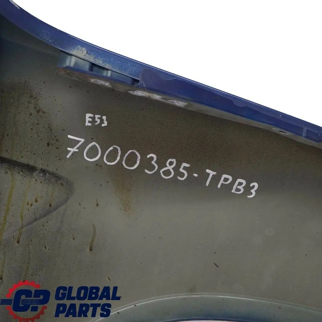 Błotnik lewy przód topasblau 364 do BMW E53 X5 o numerze 7000385 BMW E53 X5 Błotnik lewy przód topasblau 364 - SKU 7000385-TPB3 - Numer Części 7000385