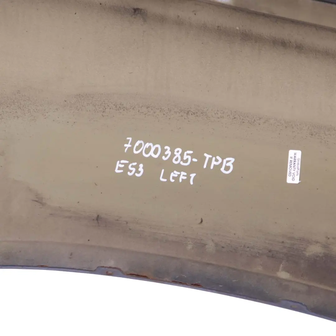 BMW X5 E53 Cote Conducteur Panneau Laterale Avant a Gauche Aile Bleu Topaze Bleu - SKU 7000385-TPB - Numéro de pièce 7000385
