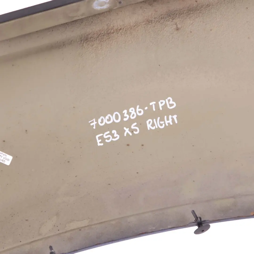 Side Panel Wing Fender Front Right O/S Topasblau Topaz Blue - 364 to BMW X5 E53 with Part number 7000386 BMW X5 E53 Side Panel Wing Fender Front Right O/S Topasblau Topaz Blue - 364 - SKU 7000386-TPB - Part number 7000386