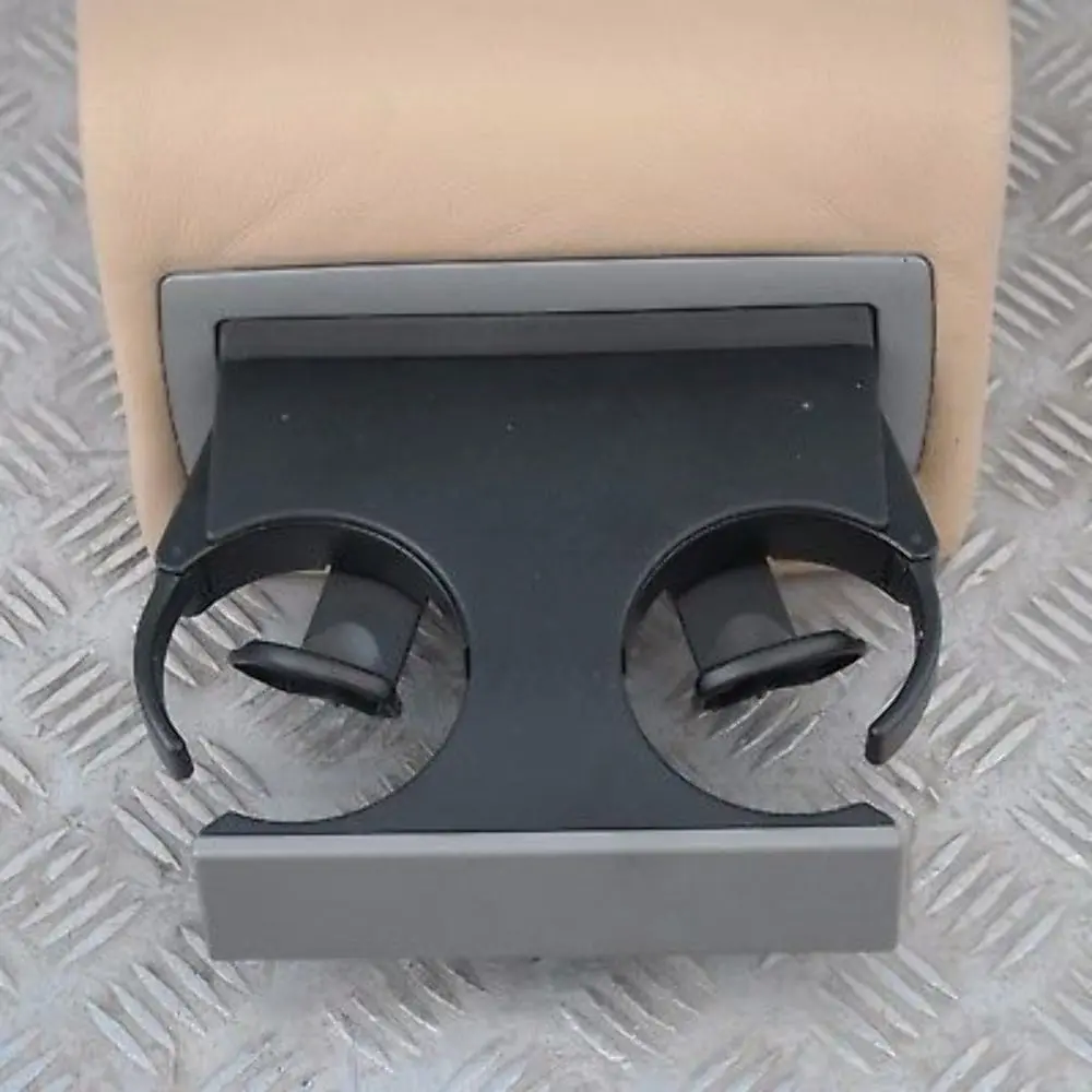 Centre Upholstery Cup Drink Holder Leather Beige to BMW 7 Series E65 E66 Rear Seat with Part number 7007000 BMW 7 Series E65 E66 Rear Seat Centre Upholstery Cup Drink Holder Leather Beige - SKU 7007000 - Part number 7007000