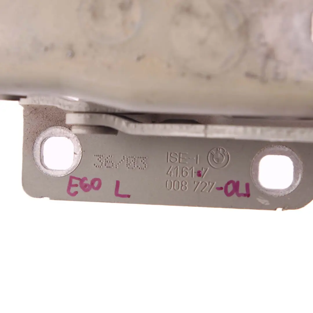 BMW E60 E61 Engine Hood Hinge Left N/S Olivin Olivine Green - 349 - SKU 7008727-OLI - Part number 7008727