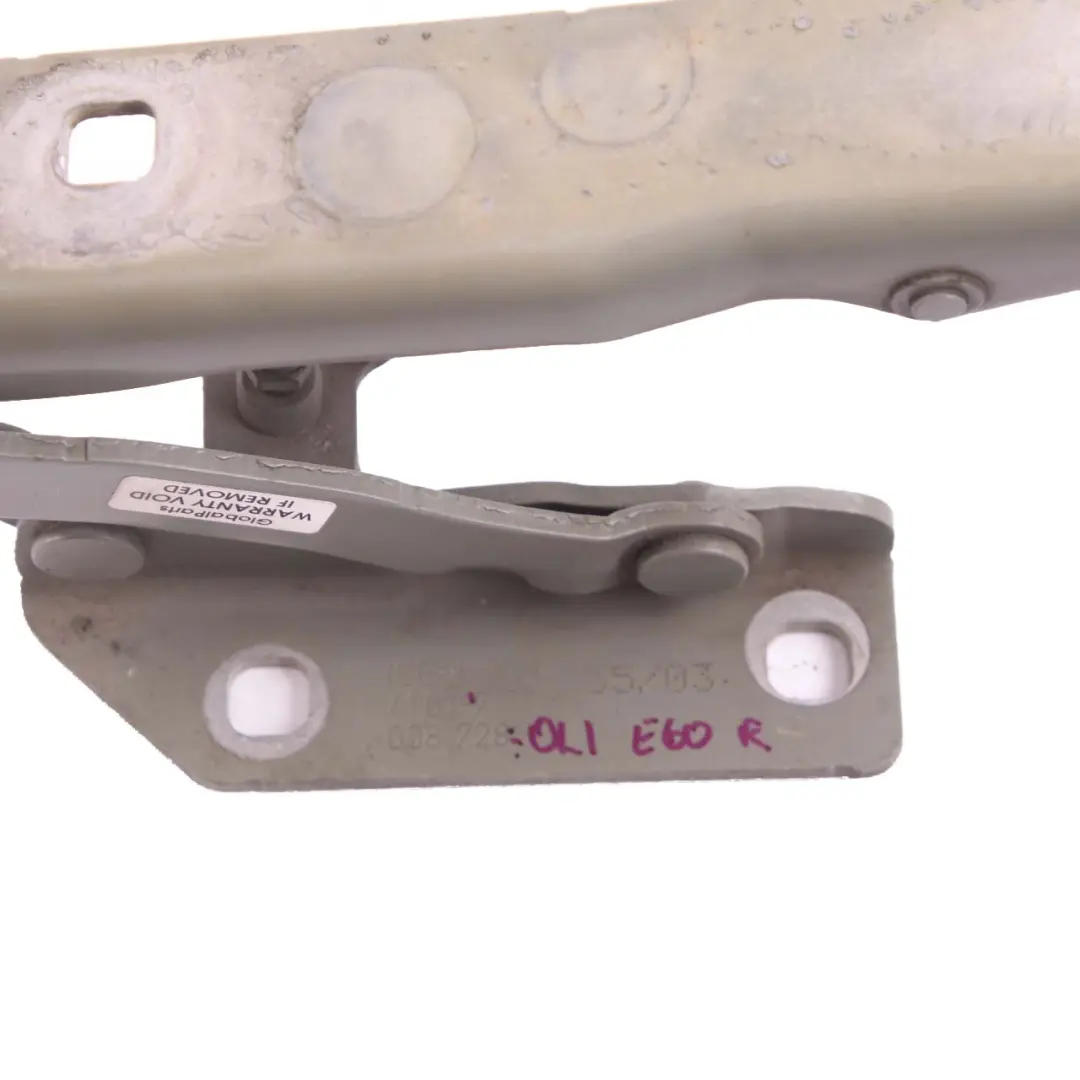 BMW E60 Engine Hood Hinge Right O/S Olivin Olive Metallic - 349 - SKU 7008728-OLI - Part number 7008728