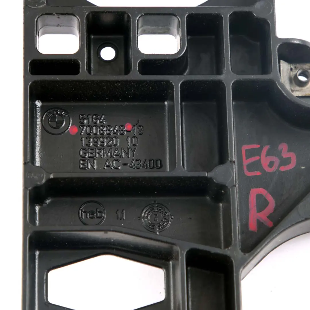 BMW E63 Front Bumper Right O/S Impact Absorber Bracket Support - SKU 7008848 - Part number 7008848