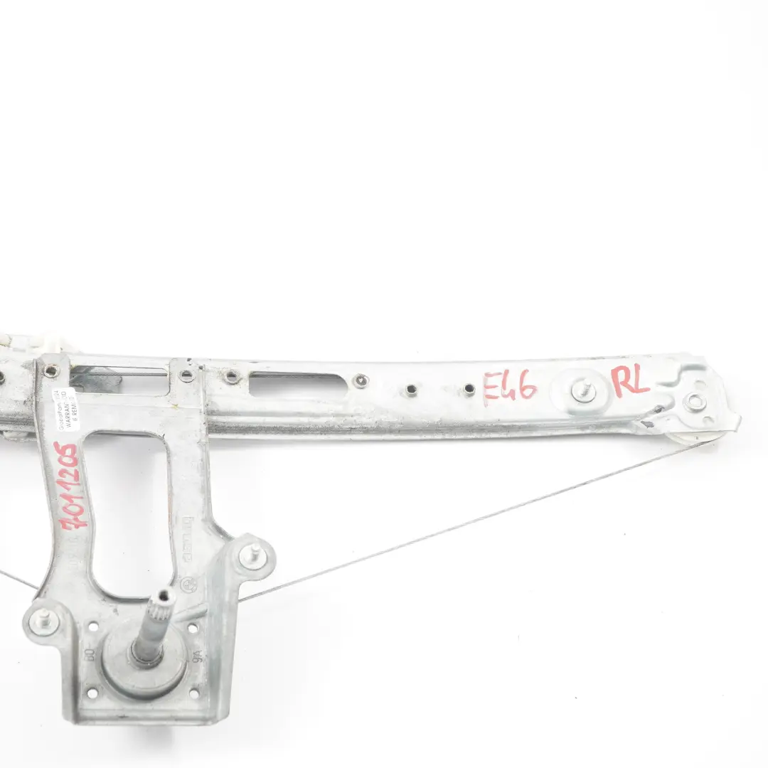 Lève-vitre arrière gauche Régulateur de vitre de porte pour BMW E46 Saloon Touring à propos du numéro de pièce 7011205 BMW E46 Saloon Touring Lève-vitre arrière gauche Régulateur de vitre de porte - SKU 7011205 - Numéro de pièce 7011205