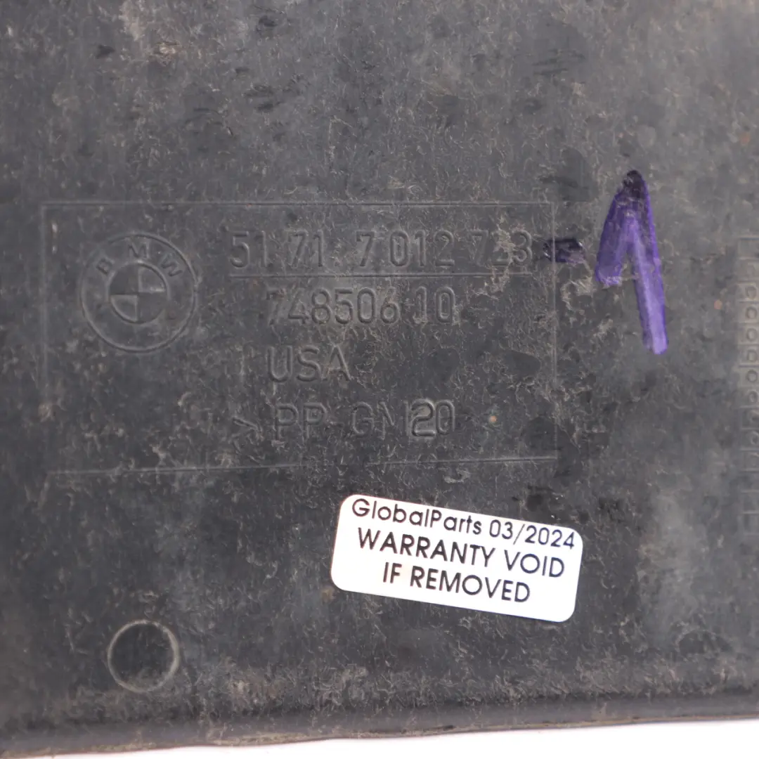 Compartment Screening 5171 to BMW Z4 E85 E86 Engine with Part number 7012723 BMW Z4 E85 E86 Engine Compartment Screening 5171 - SKU 7012723 - Part number 7012723