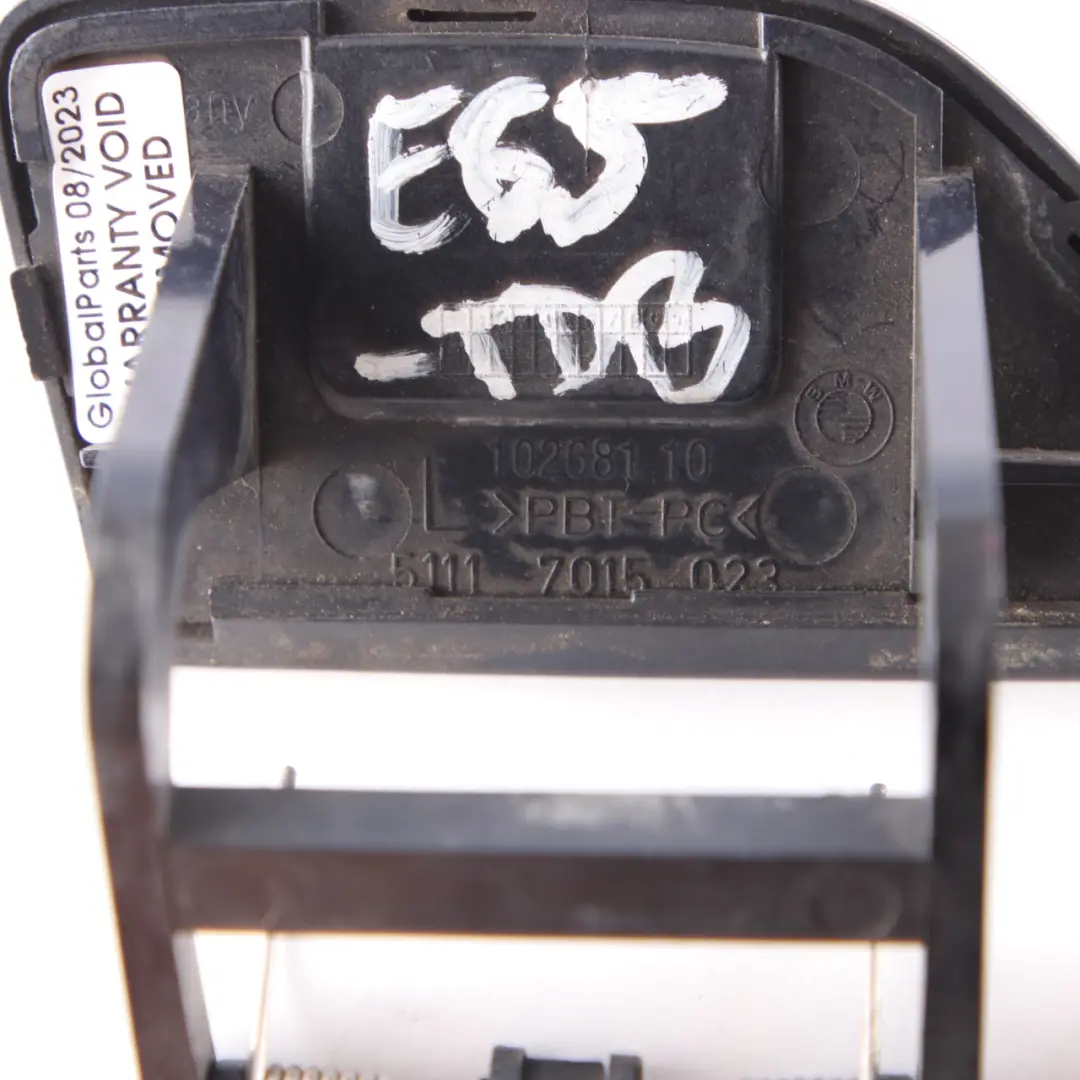 BMW 7 E65 E66 Scheinwerferwaschdüse Düsenabdeckung links Schwarz Saphir - 475 - SKU 7015023-TDB - Teilenummer 7015023