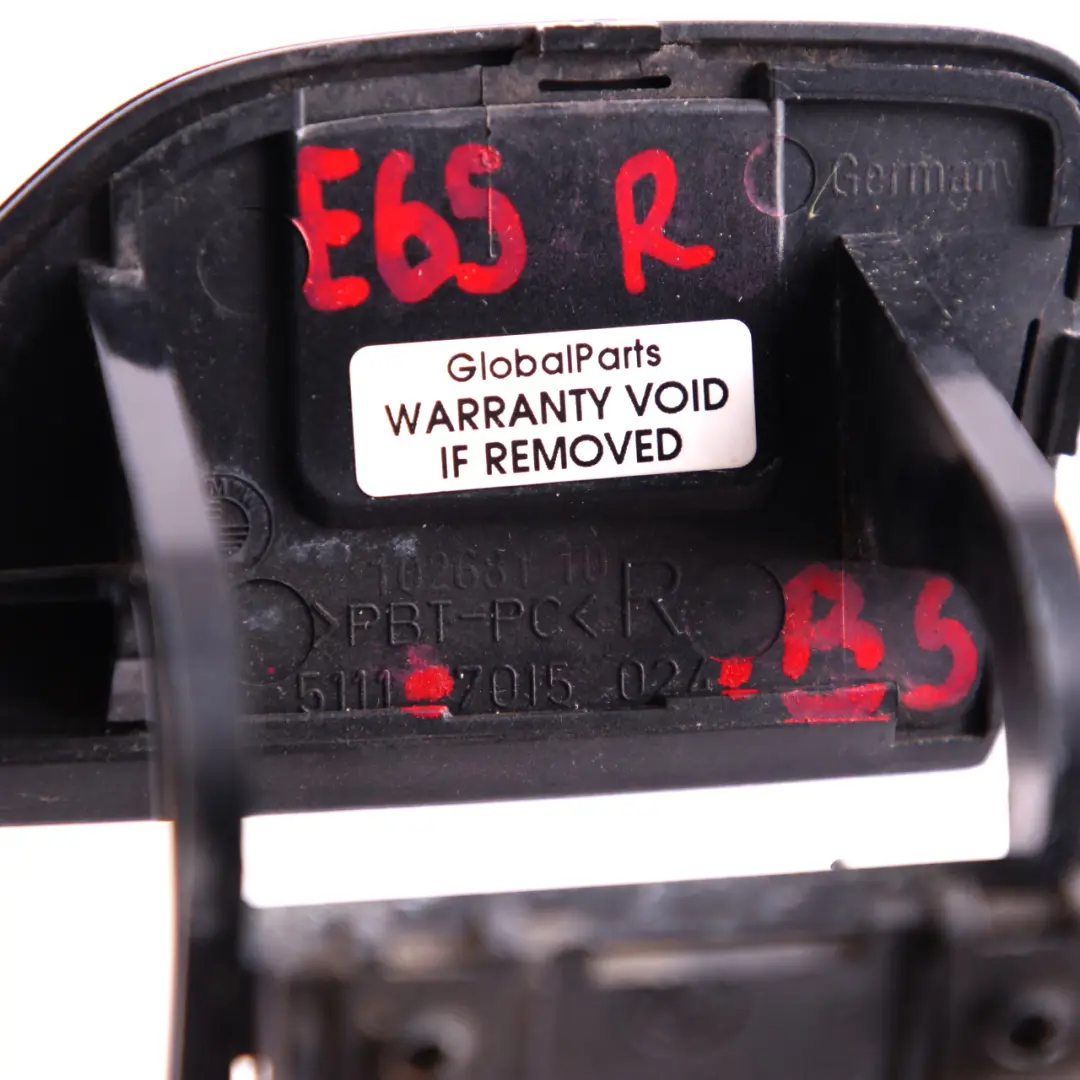 Headlight Washer Nozzle Jet Cap Cover Right Black Sapphire 475 to BMW 7 E65 E66 with Part number 7015024 BMW 7 E65 E66 Headlight Washer Nozzle Jet Cap Cover Right Black Sapphire 475 - SKU 7015024-BS - Part number 7015024