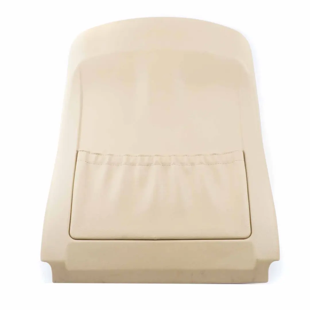 Front Seat Rear Trim Panel Vinyl Beige to Seat Cover BMW E60 E61 E65 with Part number 7015657 Seat Cover BMW E60 E61 E65 Front Seat Rear Trim Panel Vinyl Beige - SKU 7015657 - Part number 7015657