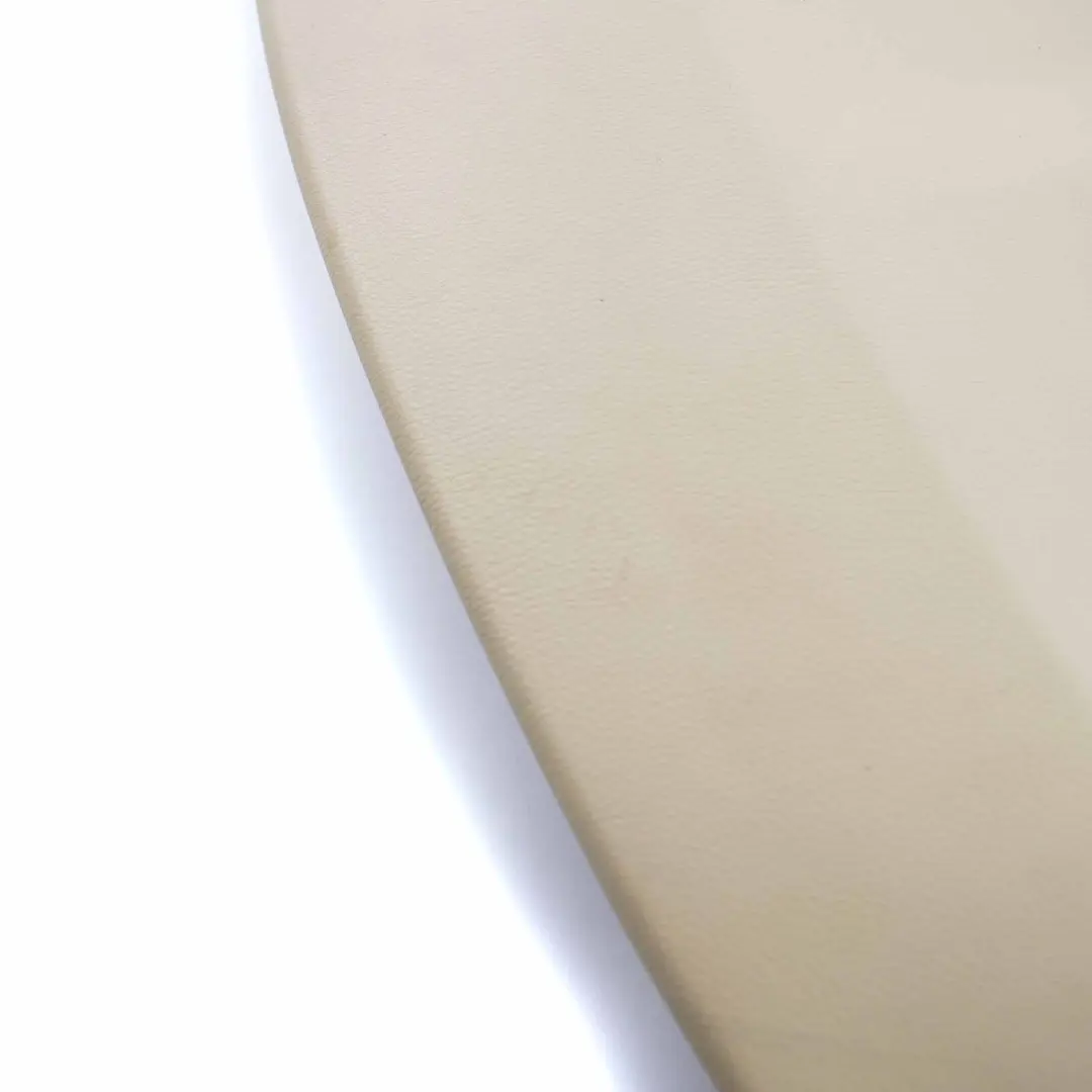 Front Seat Rear Trim Panel Vinyl Beige to Seat Cover BMW E60 E61 E65 with Part number 7015657 Seat Cover BMW E60 E61 E65 Front Seat Rear Trim Panel Vinyl Beige - SKU 7015657 - Part number 7015657