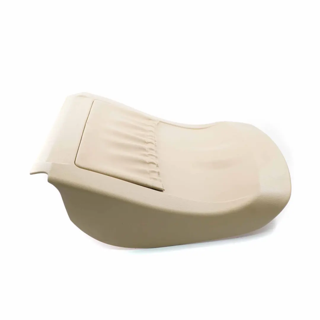 Front Seat Rear Trim Panel Vinyl Beige to Seat Cover BMW E60 E61 E65 with Part number 7015657 Seat Cover BMW E60 E61 E65 Front Seat Rear Trim Panel Vinyl Beige - SKU 7015657 - Part number 7015657