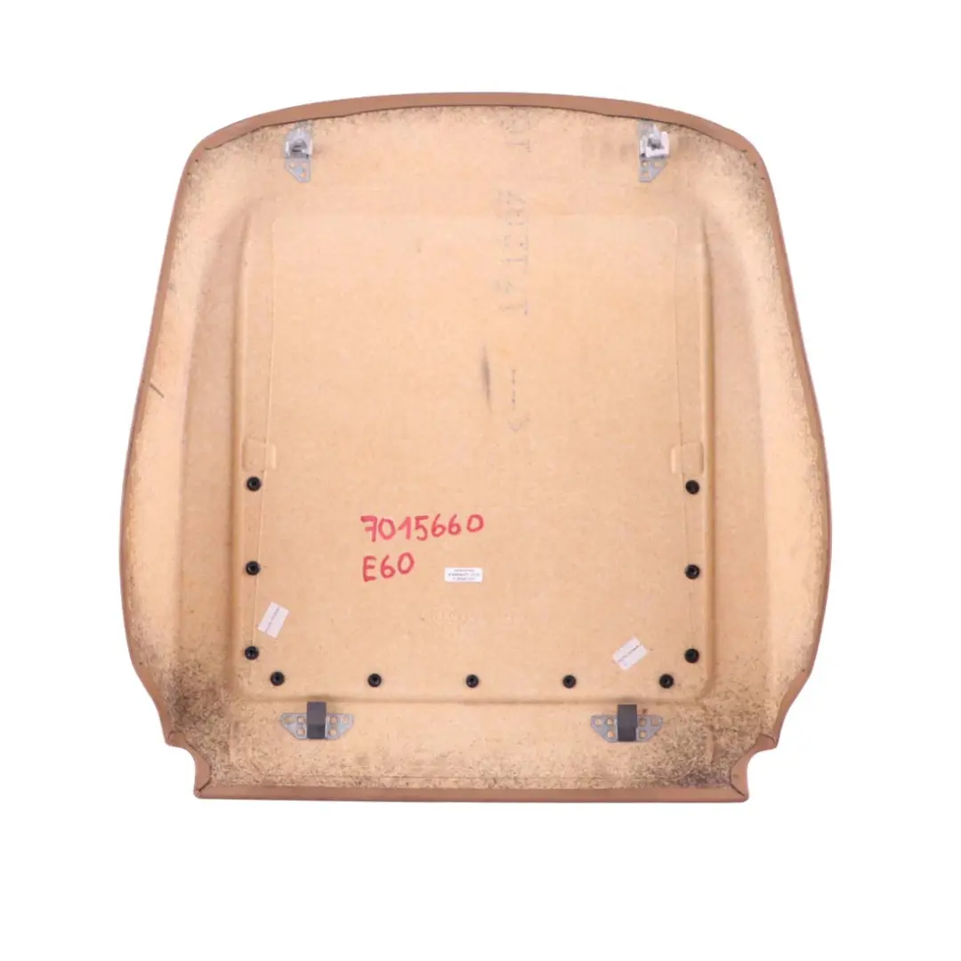 Front Seat Rear Cover Panel Vinyl Natural Brown to BMW 5 7 E60 E61 E65 with Part number 7015660 BMW 5 7 E60 E61 E65 Front Seat Rear Cover Panel Vinyl Natural Brown - SKU 7015660 - Part number 7015660