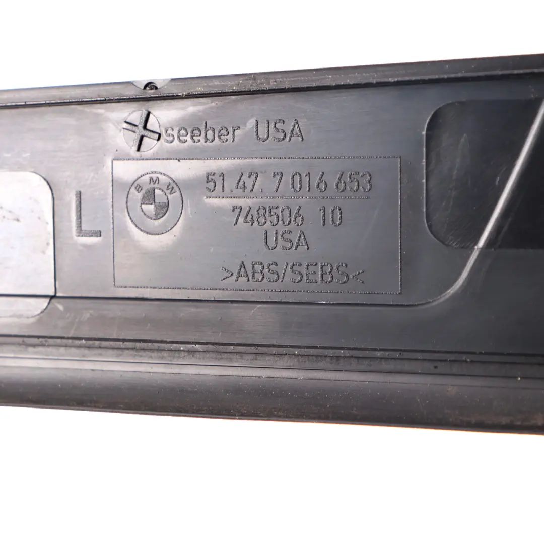 Listwa Osłona Nakładka Progu Progowa Lewa Czarna do BMW Z4 E89 o numerze 7016653 BMW Z4 E89 Listwa Osłona Nakładka Progu Progowa Lewa Czarna - SKU 7016653-1 - Numer Części 7016653