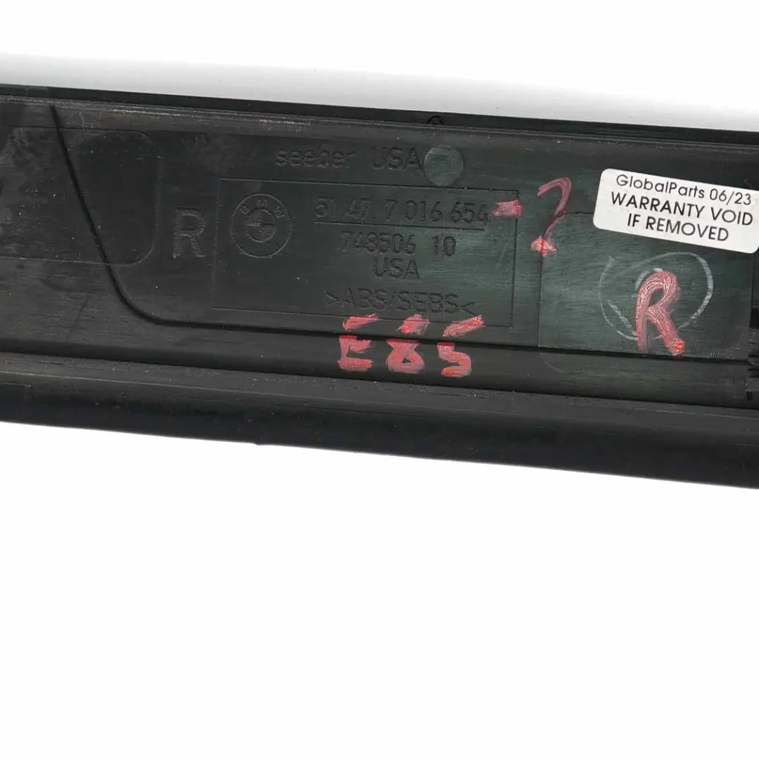 Apertura Ingresso Destra per BMW Z4 E85 E86 E89 con numero di parte 7016654 BMW Z4 E85 E86 E89 Apertura Ingresso Destra - SKU 7016654-2 - Numero di parte 7016654