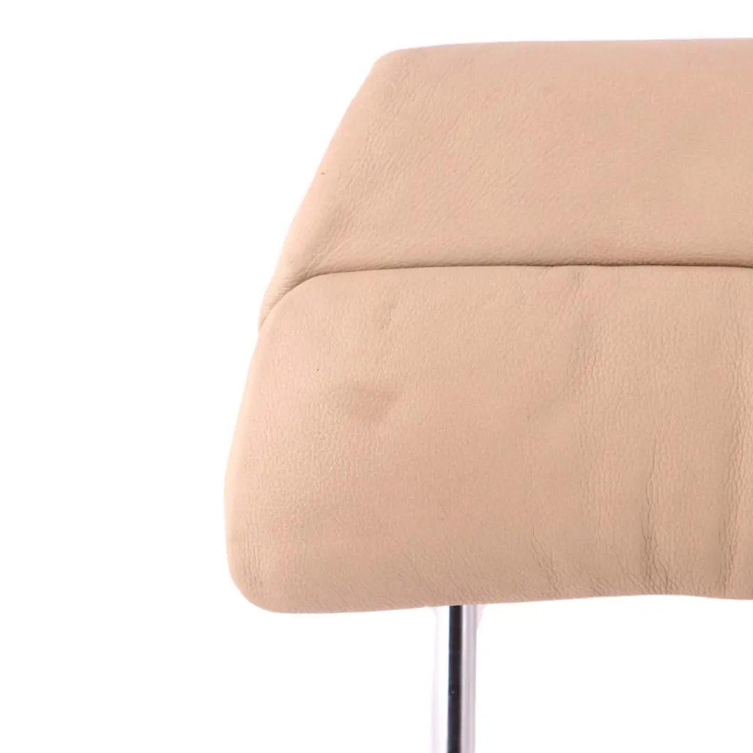Front Seat Left Right N/O/S Leather Comfort Headrest Beige to BMW 7 Series E65 with Part number 7018693 BMW 7 Series E65 Front Seat Left Right N/O/S Leather Comfort Headrest Beige - SKU 7018693 - Part number 7018693
