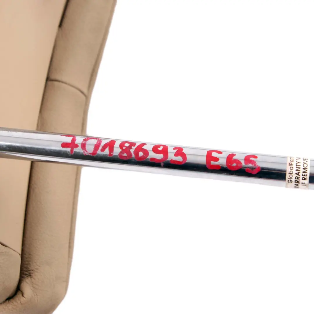 Front Seat Left Right N/O/S Leather Comfort Headrest Beige to BMW 7 Series E65 with Part number 7018693 BMW 7 Series E65 Front Seat Left Right N/O/S Leather Comfort Headrest Beige - SKU 7018693 - Part number 7018693