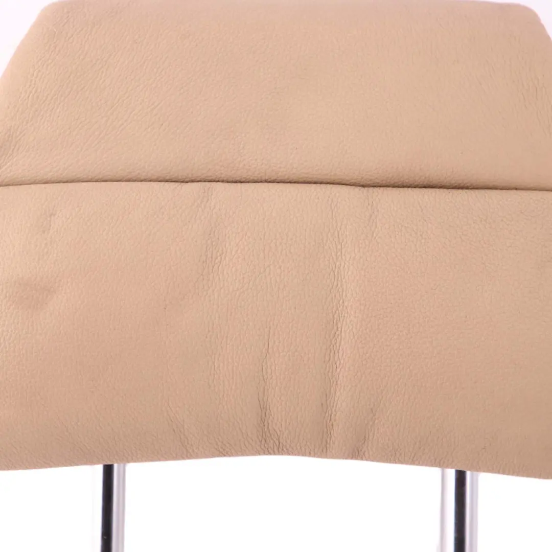 Front Seat Left Right N/O/S Leather Comfort Headrest Beige to BMW 7 Series E65 with Part number 7018693 BMW 7 Series E65 Front Seat Left Right N/O/S Leather Comfort Headrest Beige - SKU 7018693 - Part number 7018693