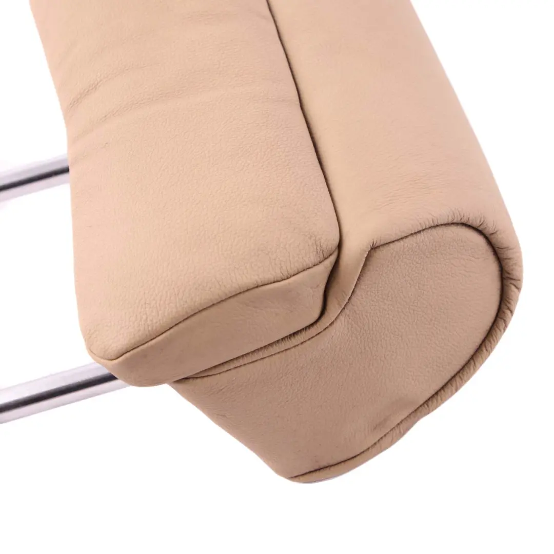 Front Seat Left Right N/O/S Leather Comfort Headrest Beige to BMW 7 Series E65 with Part number 7018693 BMW 7 Series E65 Front Seat Left Right N/O/S Leather Comfort Headrest Beige - SKU 7018693 - Part number 7018693